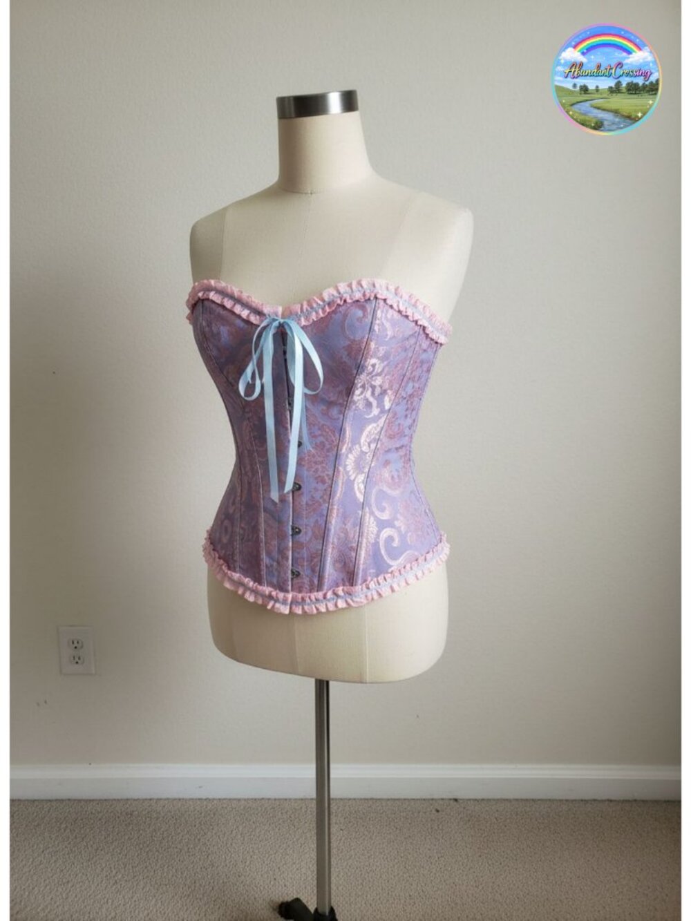 Women's Overbust Corset Top Brocade Lace-Up Renaissance Bustier